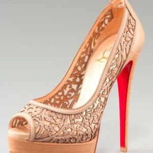 Christian Louboutin Pampas Laser Cut Pumps 38.5